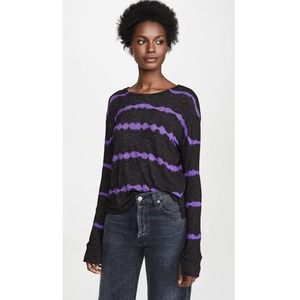 lna // tie dye stripe elsa top